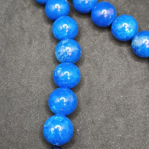 Hand Crafted Blue and Silver Celestial Necklace - Picture 3 of 4